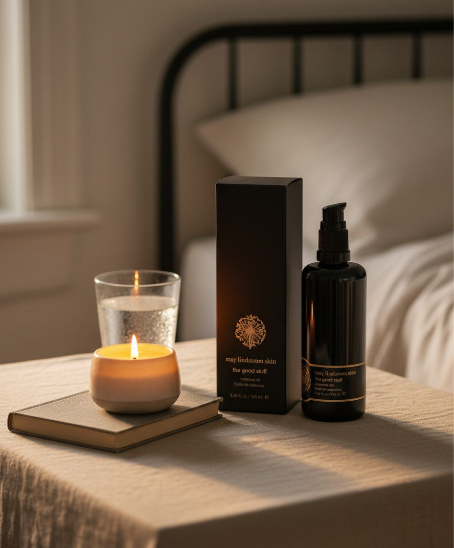 AI-generated lifestyle photo of a skincare product